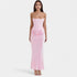 Gleame.-Jurken & Jumpsuits-Gleame Strapless Lange Jurk - Stijlvolle bodycon feestjurk
