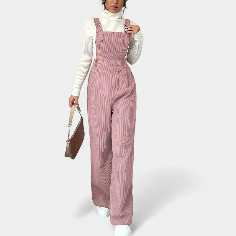 Gleame.-Jurken & Jumpsuits-Gleame jumpsuit - casual met brede banden en wijde pijpen