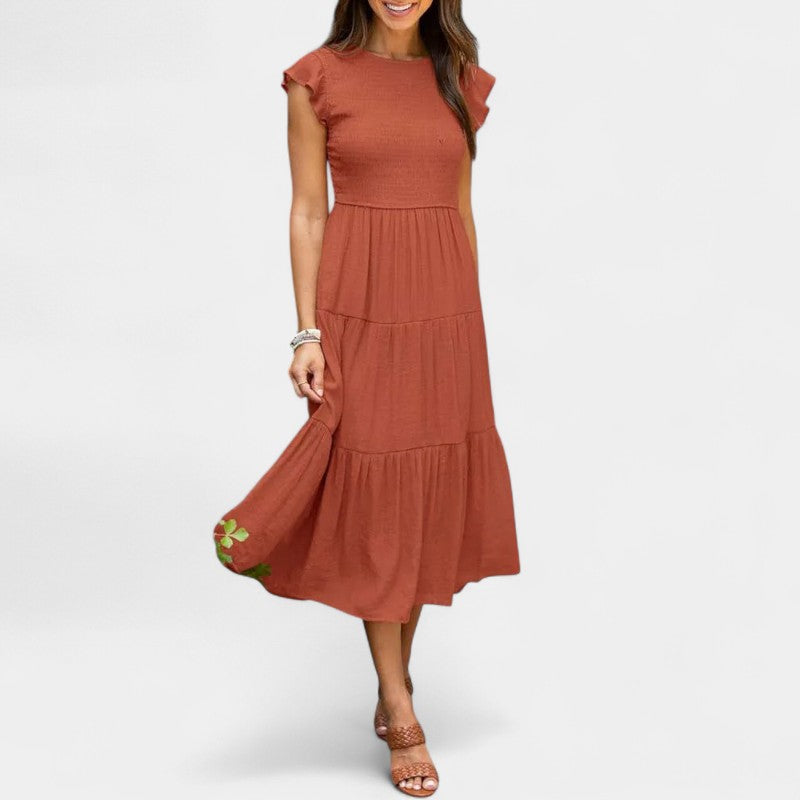 Gleame.-Jurken & Jumpsuits-Gleame jurk - Casual jurk met korte mouwen voor dames