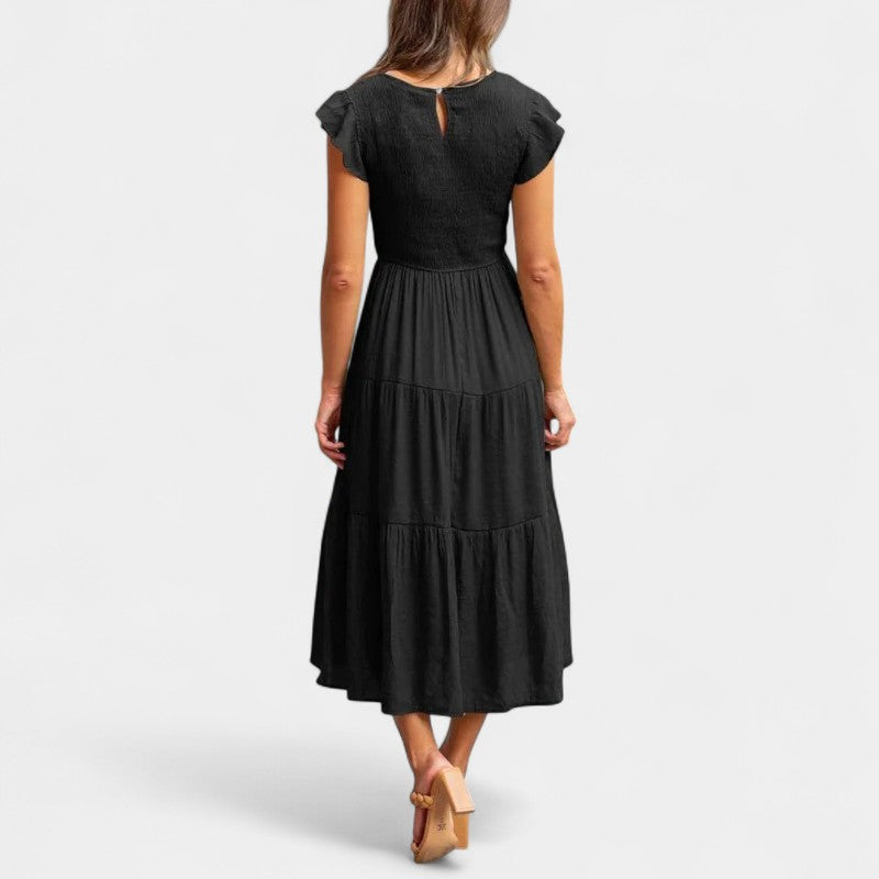 Gleame.-Jurken & Jumpsuits-Gleame jurk - Casual jurk met korte mouwen voor dames