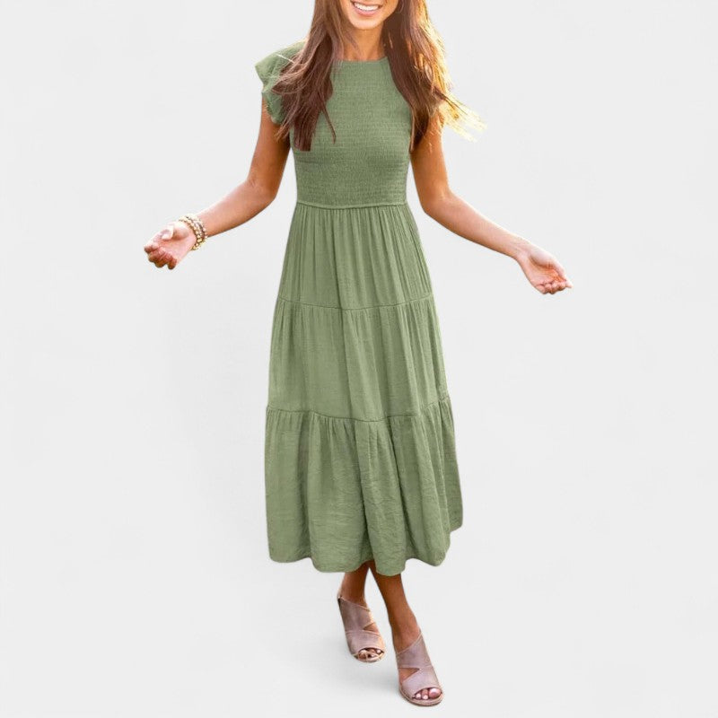 Gleame.-Jurken & Jumpsuits-Gleame jurk - Casual jurk met korte mouwen voor dames