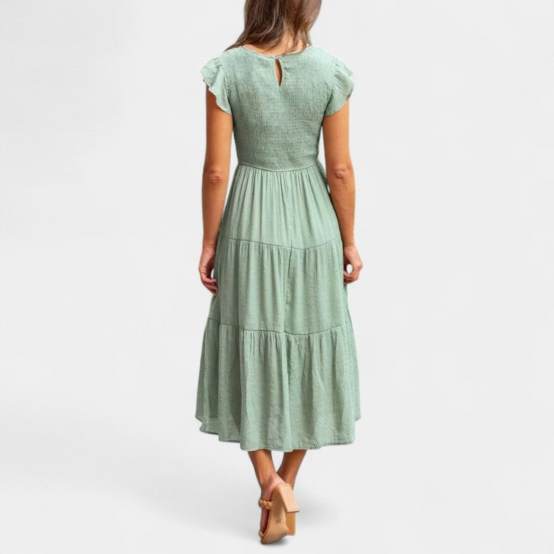 Gleame.-Jurken & Jumpsuits-Gleame jurk - Casual jurk met korte mouwen voor dames