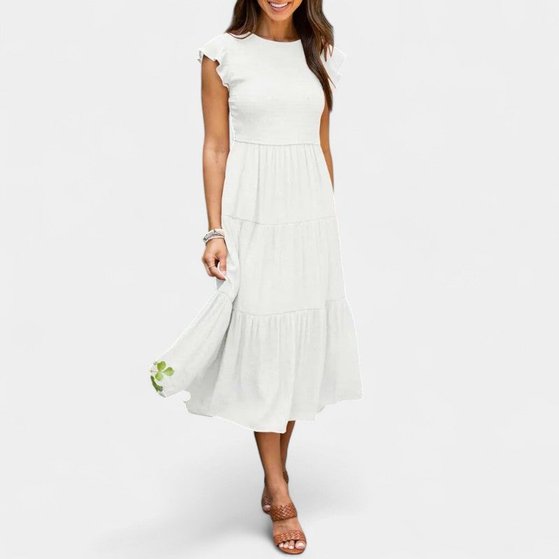 Gleame.-Jurken & Jumpsuits-Gleame jurk - Casual jurk met korte mouwen voor dames