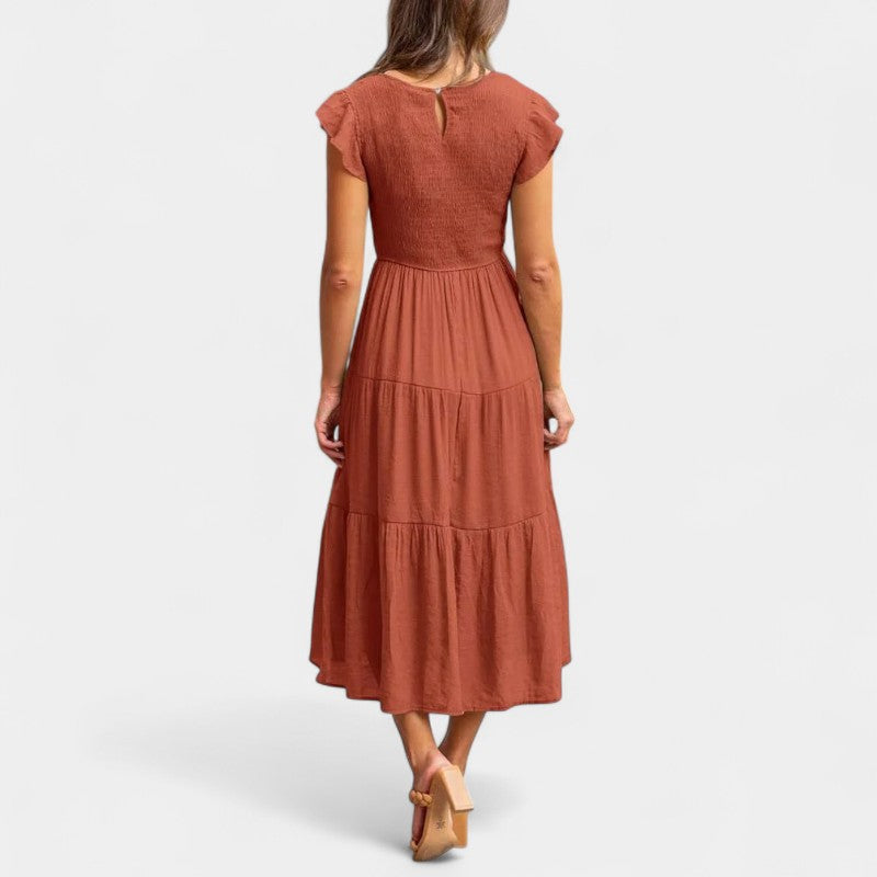 Gleame.-Jurken & Jumpsuits-Gleame jurk - Casual jurk met korte mouwen voor dames