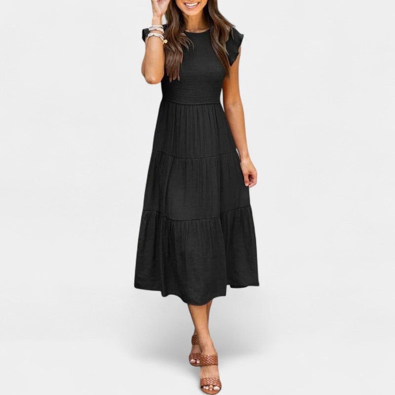 Gleame.-Jurken & Jumpsuits-Gleame jurk - Casual jurk met korte mouwen voor dames