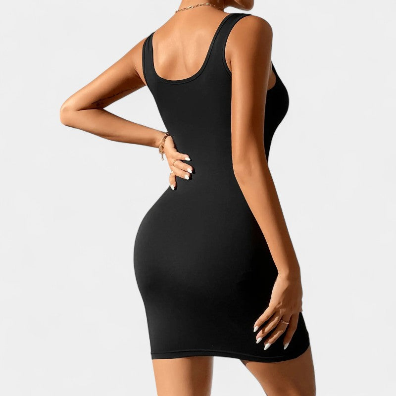 Gleame.-Jurken & Jumpsuits-Gleame jurk - Sleeveless casual mini -dress voor vrouwen