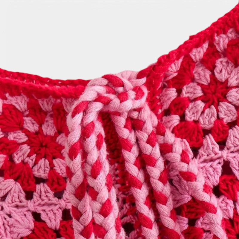 Gleame.-Jurken & Jumpsuits-Gleame jurk - Vrouwelijke zomerse mouwloze jurk met vloeiend ontwerp