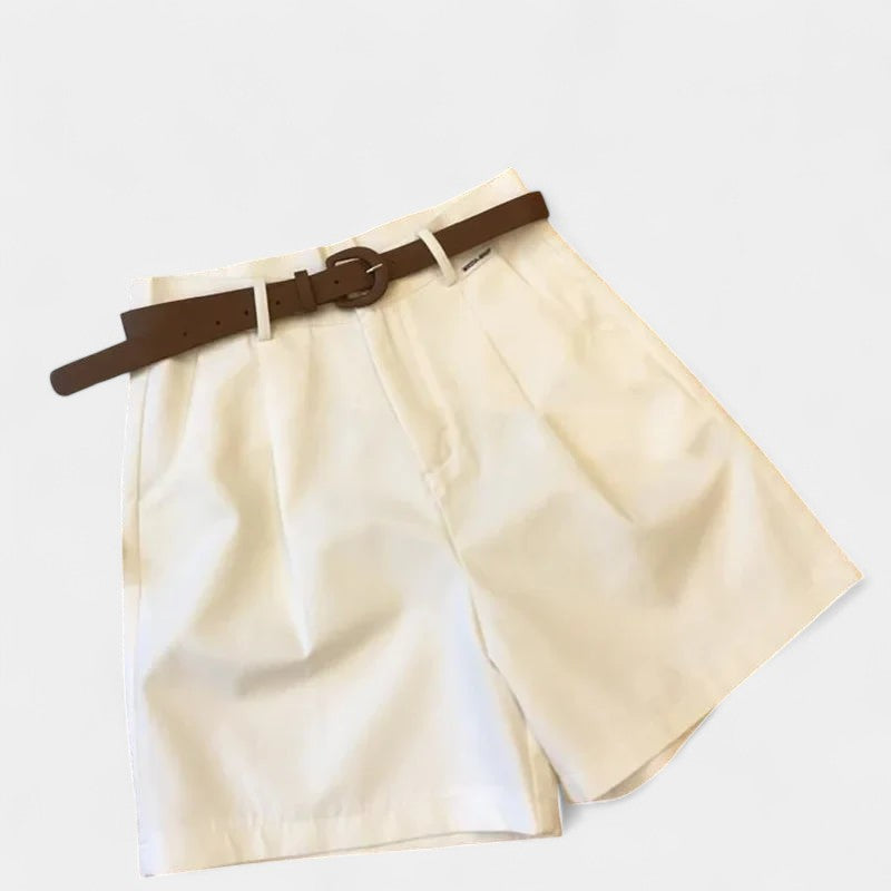 Gleame.-Korte broeken-Gleame Korte Broek - Casual short met hoge taille voor dames