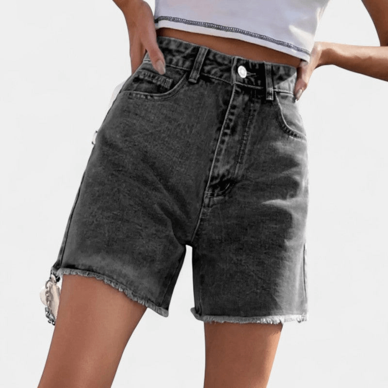 Gleame Korte Spijkerbroek - Dames denim casual shorts voor de zomer