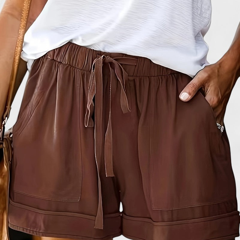 Gleame.-Korte broeken-Gleame Shorts - Casual korte broek in effen kleur