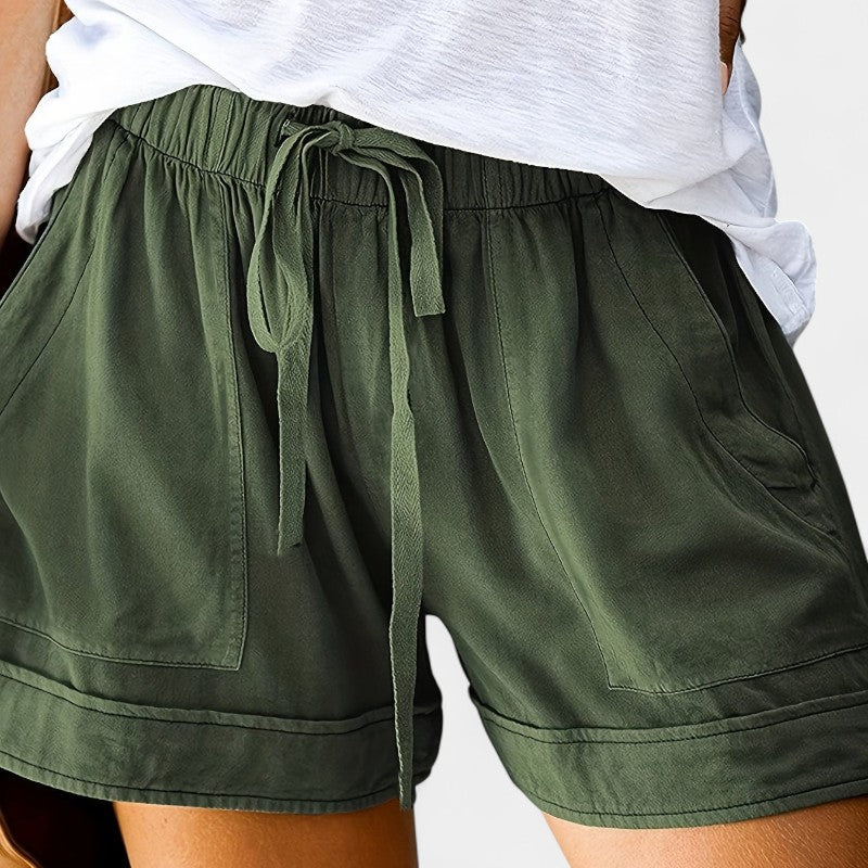 Gleame.-Korte broeken-Gleame Shorts - Casual korte broek in effen kleur