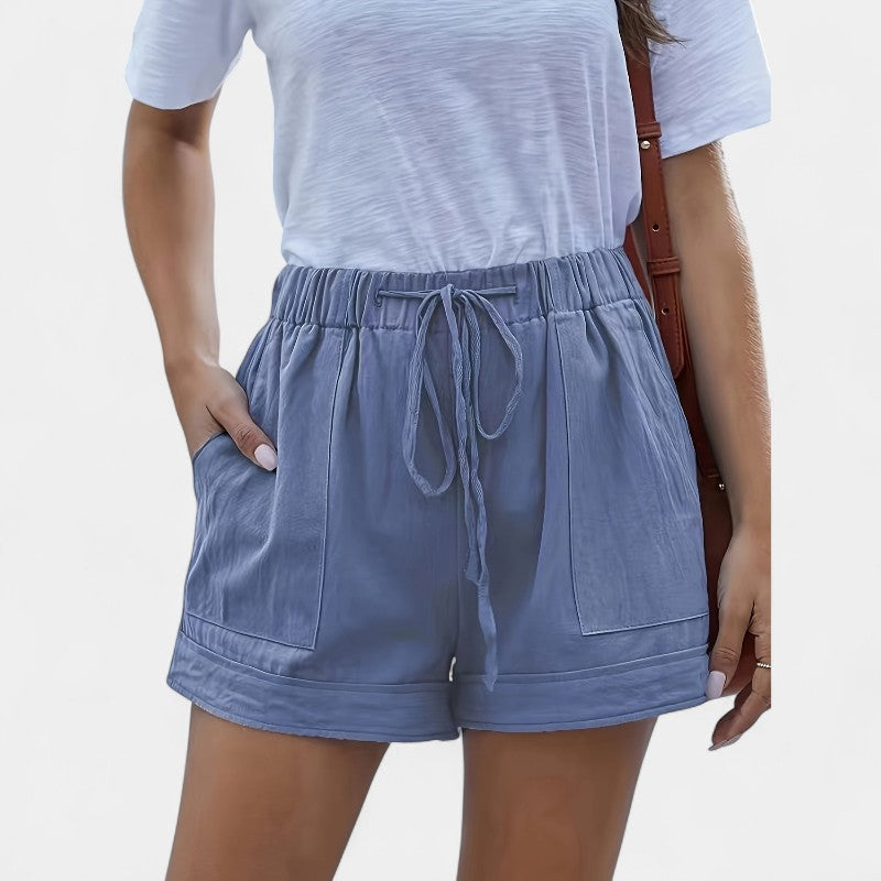 Gleame.-Korte broeken-Gleame Shorts - Casual korte broek in effen kleur