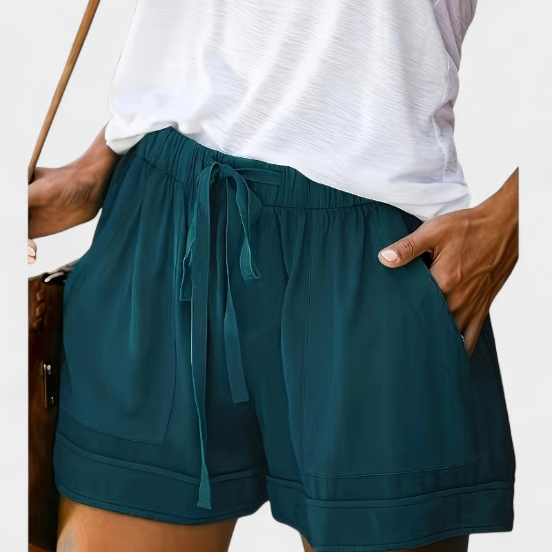 Gleame.-Korte broeken-Gleame Shorts - Casual korte broek in effen kleur