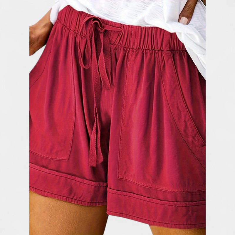 Gleame.-Korte broeken-Gleame Shorts - Casual korte broek in effen kleur