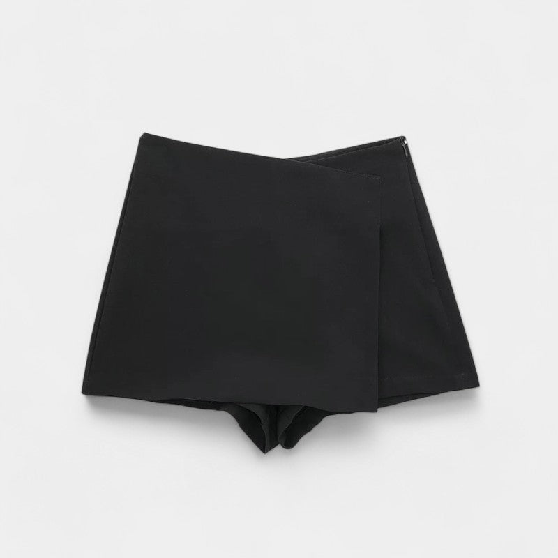 Gleame.-Korte broeken-Gleame Shorts - Vrouwen asymmetrische zijritssluiting rok shorts vintage hoge taille