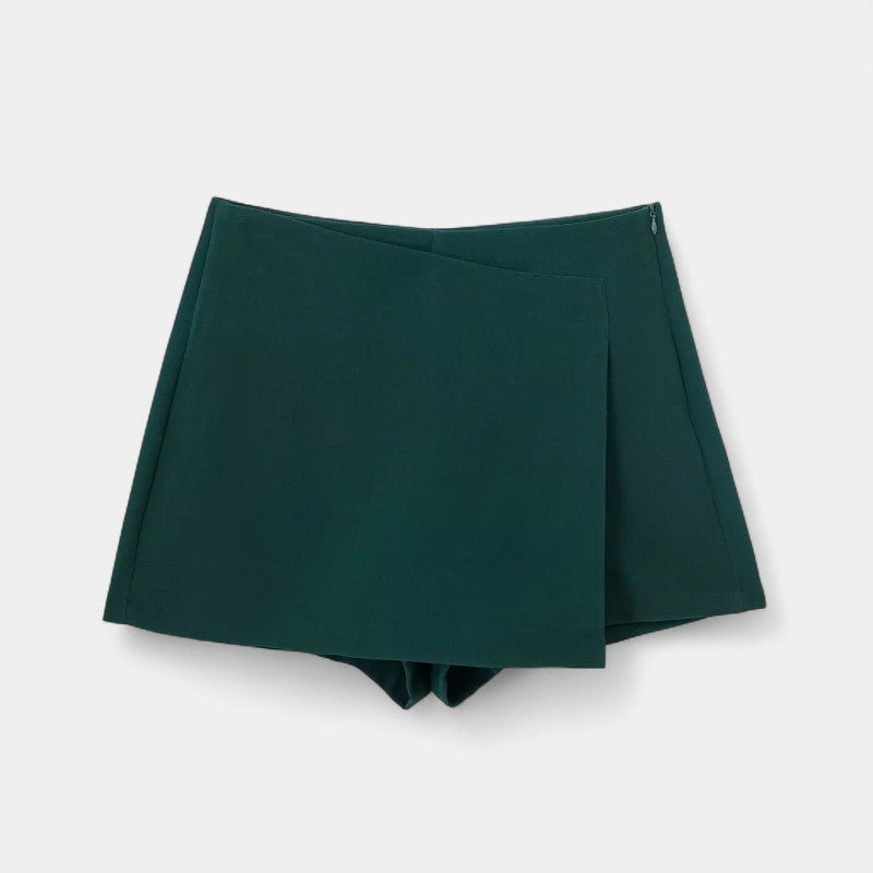 Gleame.-Korte broeken-Gleame Shorts - Vrouwen asymmetrische zijritssluiting rok shorts vintage hoge taille