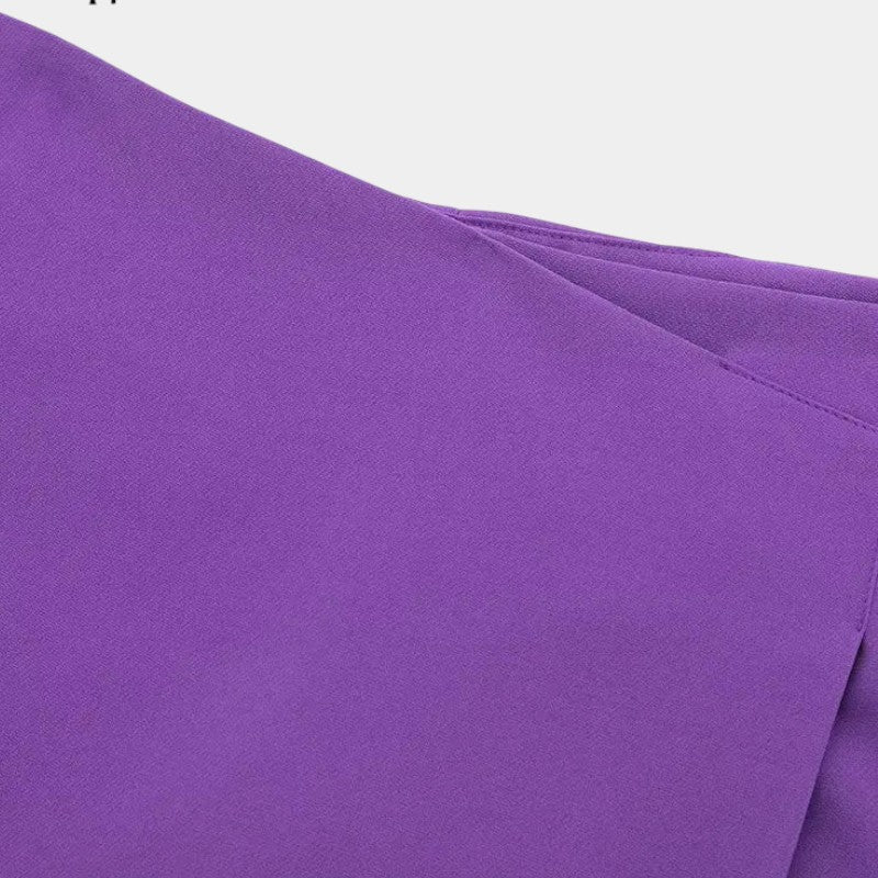 Gleame.-Korte broeken-Gleame Shorts - Vrouwen asymmetrische zijritssluiting rok shorts vintage hoge taille