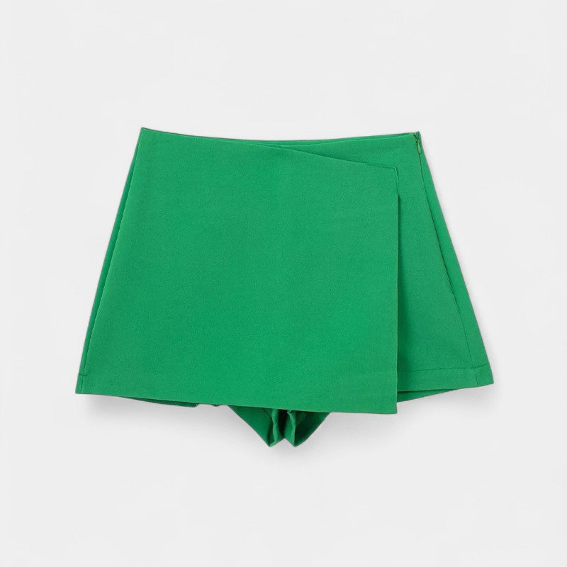 Gleame.-Korte broeken-Gleame Shorts - Vrouwen asymmetrische zijritssluiting rok shorts vintage hoge taille