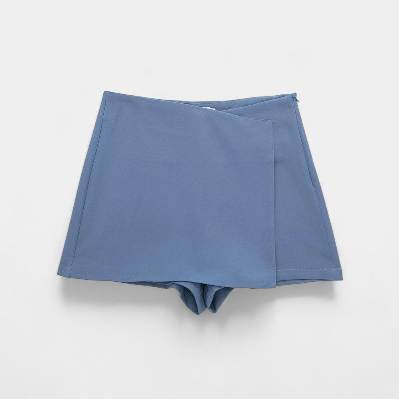 Gleame.-Korte broeken-Gleame Shorts - Vrouwen asymmetrische zijritssluiting rok shorts vintage hoge taille