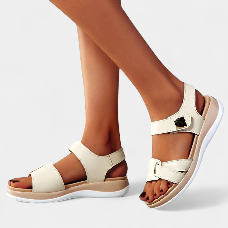 Gleame.-Orthopedic sandals-Gleame Sandaal - Comfortabele leren sandalen met verstelbare klittenbandsluiting