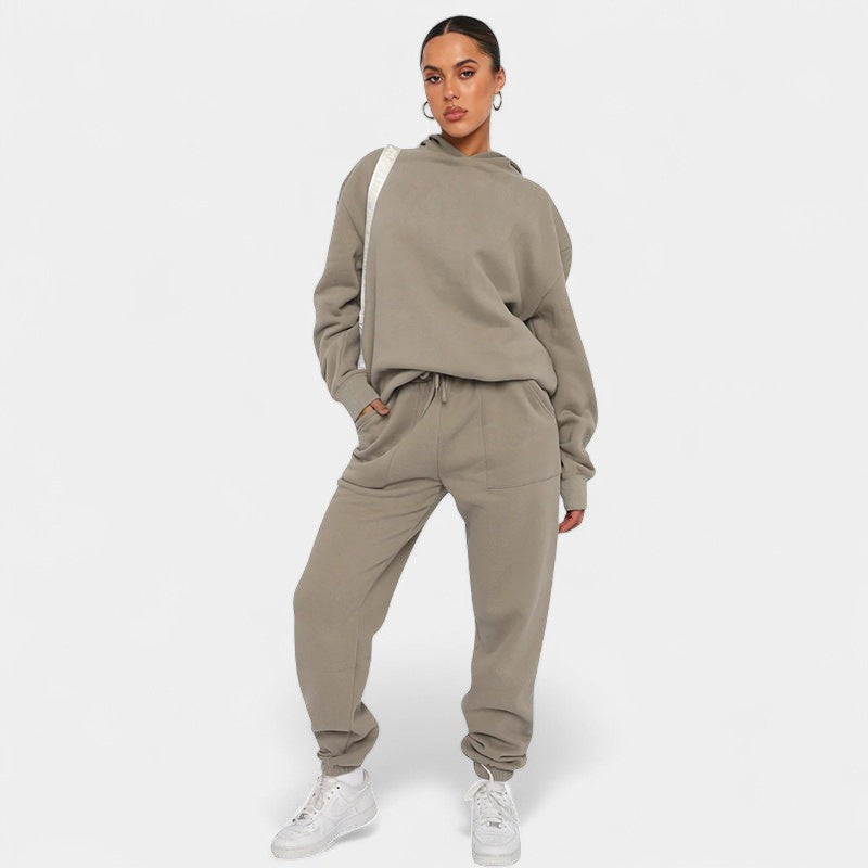 Gleame.-Outfit Sets-Gleame Dames Trainingspak – Comfortabel pak met hoodie en joggerbroek