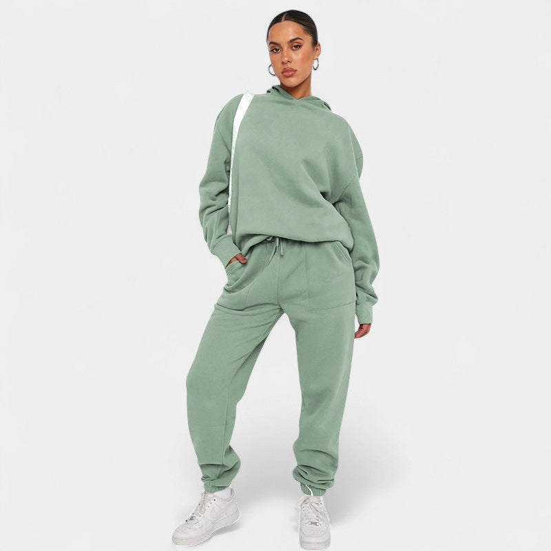 Gleame.-Outfit Sets-Gleame Dames Trainingspak – Comfortabel pak met hoodie en joggerbroek