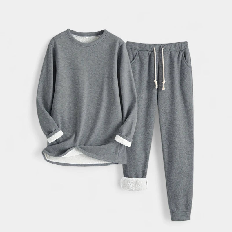 Gleame.-Outfit Sets-Gleame Set - Casual katoenen sweatshirt en broek set voor dames