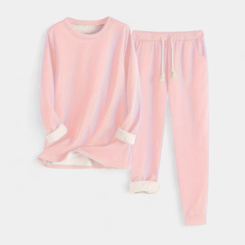 Gleame.-Outfit Sets-Gleame Set - Casual katoenen sweatshirt en broek set voor dames