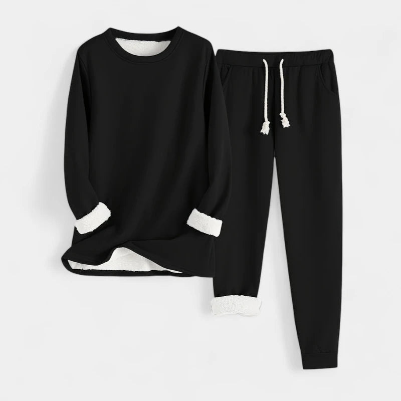 Gleame.-Outfit Sets-Gleame Set - Casual katoenen sweatshirt en broek set voor dames