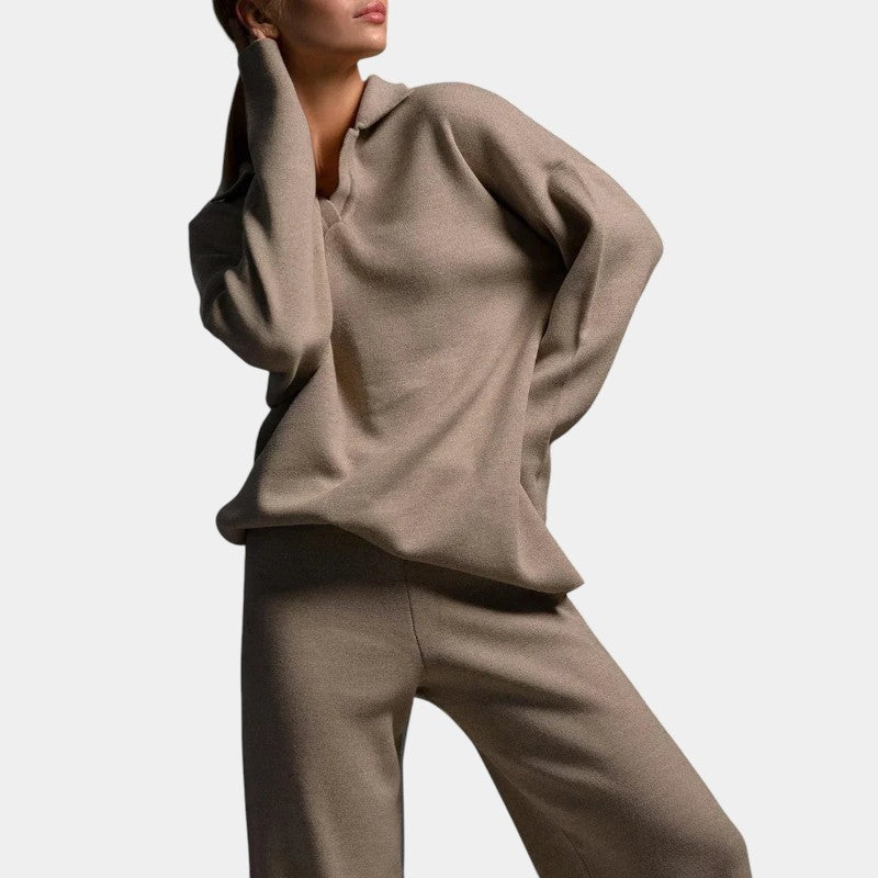 Gleame.-Outfit sets-Gleame Joggingpak - Comfortabele trui en losse broek voor dames