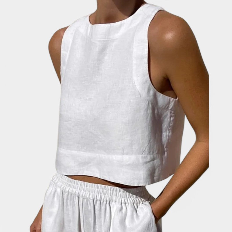 Gleame.-Outfit sets-Gleame Linnen tweedelig set - Lichte, ademende en duurzame zomerset