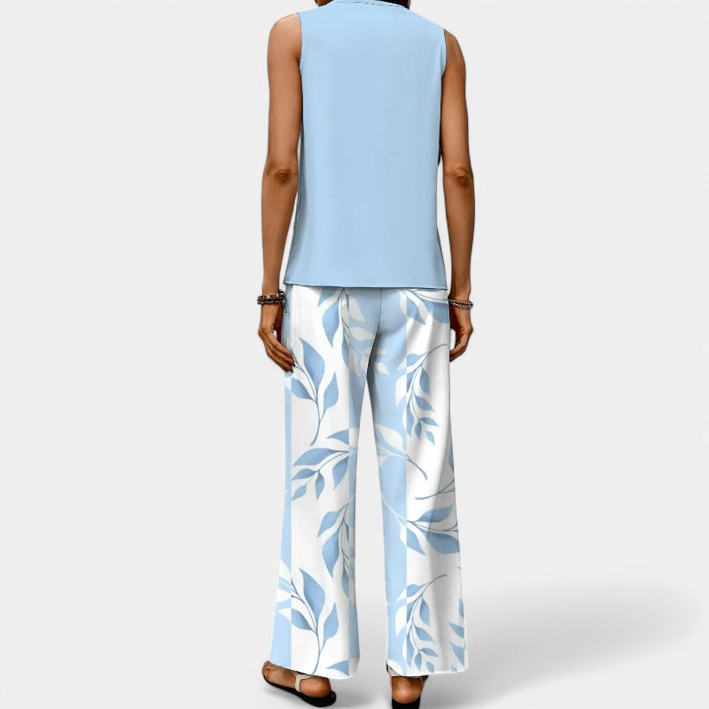 Gleame.-Outfit sets-Gleame Outfit - Chic zomer twee-delige set van luxe stof