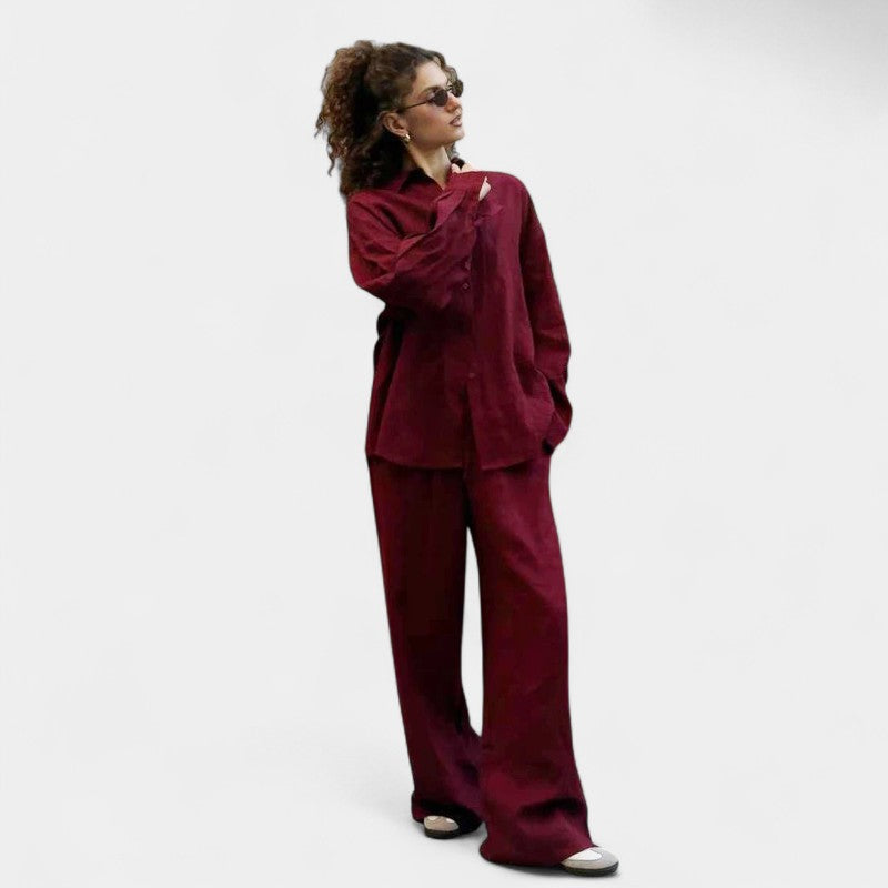 Gleame.-Outfit sets-Gleame Outfit - Vrouwelijke casual katoenen lange mouwen