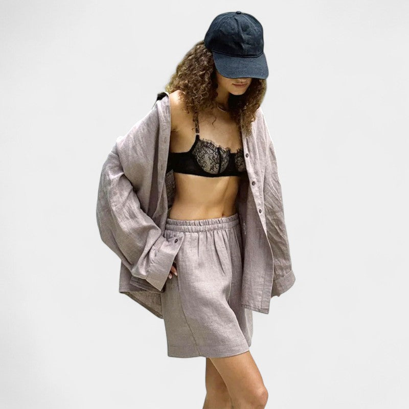 Gleame.-Outfit sets-Gleame Outfit - Vrouwelijke casual katoenen lange mouwen
