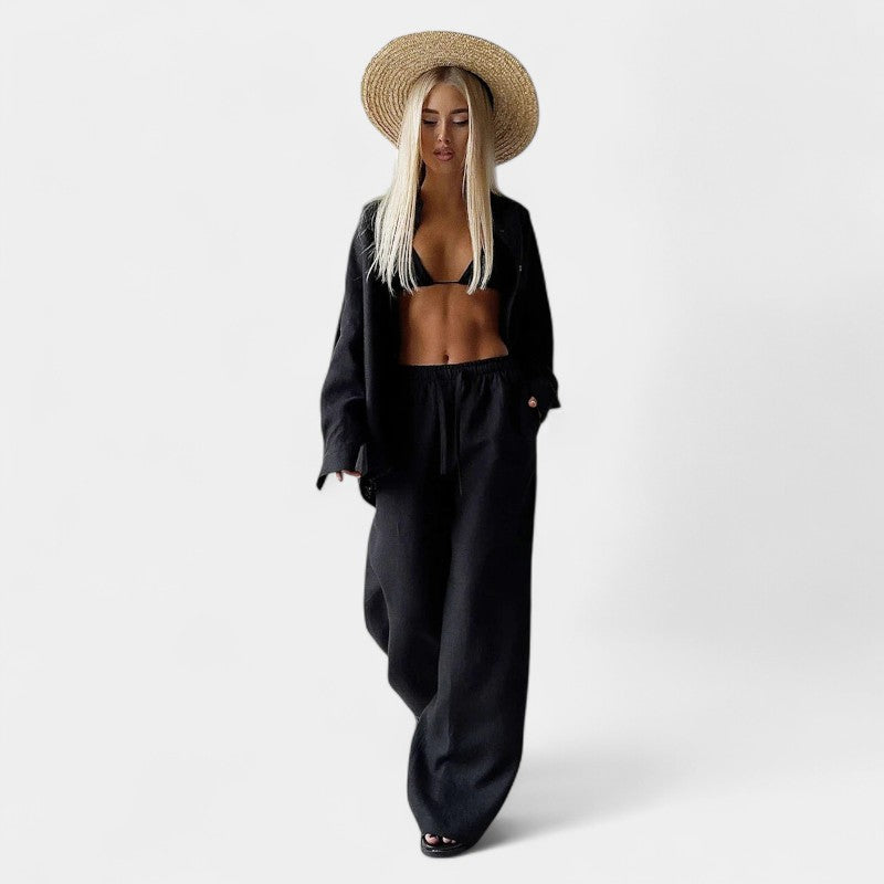 Gleame.-Outfit sets-Gleame Outfit - Vrouwelijke casual katoenen lange mouwen