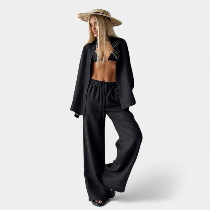 Gleame.-Outfit sets-Gleame Outfit - Vrouwelijke casual katoenen lange mouwen