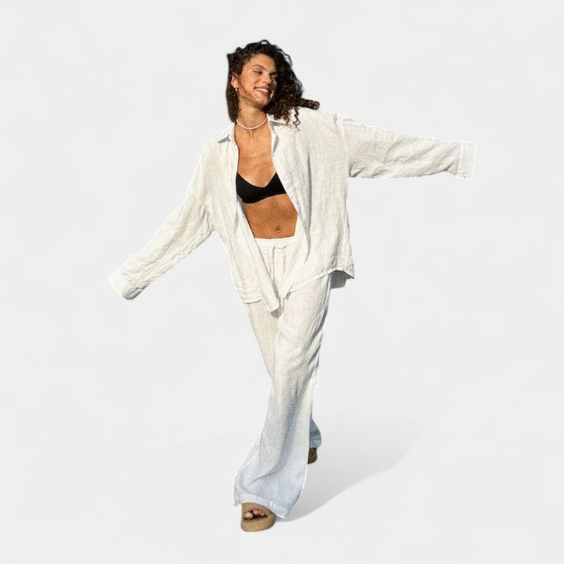 Gleame.-Outfit sets-Gleame Outfit - Vrouwelijke casual katoenen lange mouwen