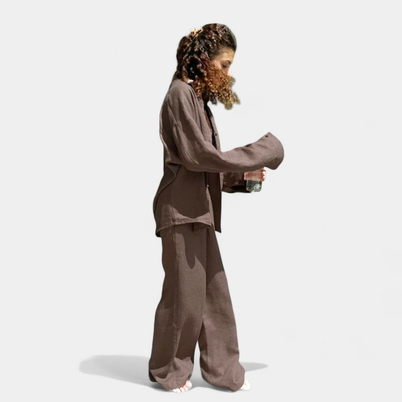 Gleame.-Outfit sets-Gleame Outfit - Vrouwelijke casual katoenen lange mouwen