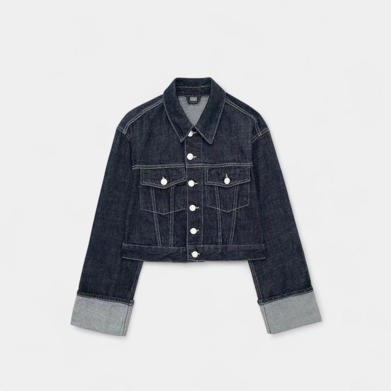 Gleame.-Outfit sets-Gleame Outfitset - Casual denim set met lange mouwen