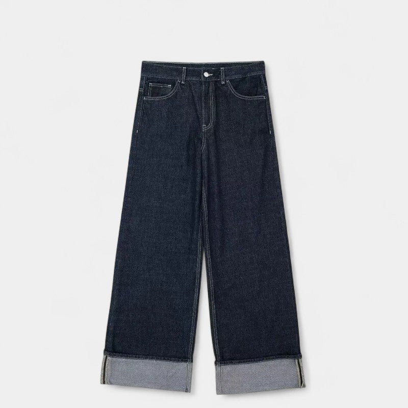 Gleame.-Outfit sets-Gleame Outfitset - Casual denim set met lange mouwen