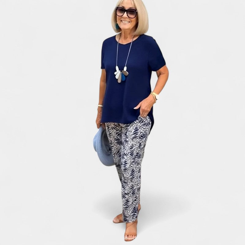 Gleame.-Outfit sets-Gleame Twee-delige outfit sets - Korte mouwen in effen kleur
