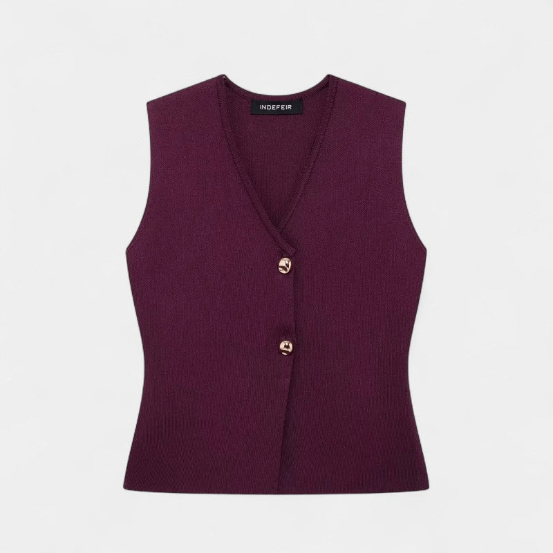 Gleame Tweedelige Outfit Set - Vrouwelijke set van lange rok en gilet