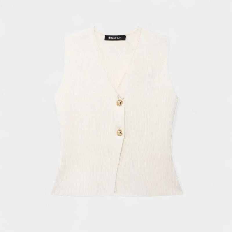 Gleame Tweedelige Outfit Set - Vrouwelijke set van lange rok en gilet