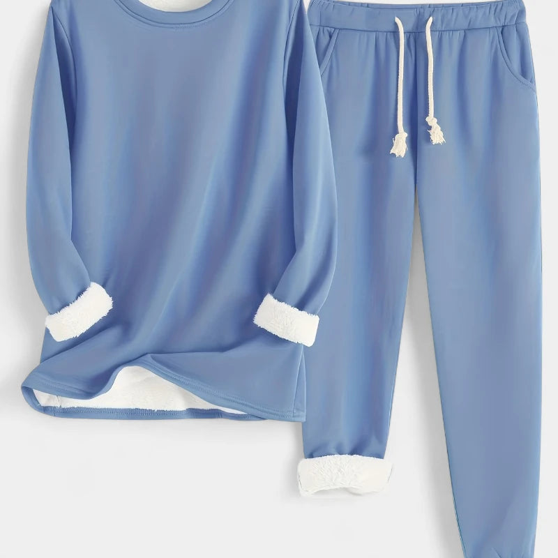 Gleame.-Outfit sets-Gleame sweatshirtset - comfortabele casual set met veter