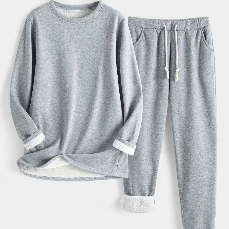 Gleame.-Outfit sets-Gleame sweatshirtset - comfortabele casual set met veter