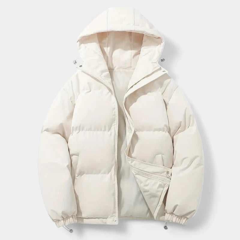Gleame.-Puffer jacket-Gleame Damesjas - Warme pufferjas met capuchon en ritssluiting