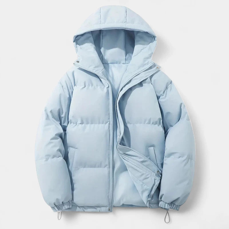 Gleame.-Puffer jacket-Gleame Damesjas - Warme pufferjas met capuchon en ritssluiting