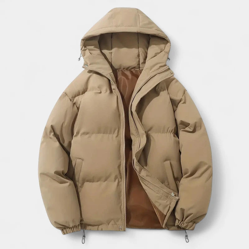 Gleame.-Puffer jacket-Gleame Damesjas - Warme pufferjas met capuchon en ritssluiting