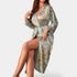 Gleame.-Pyjama-Gleame Nachtjapon - Sexy lange nachtjapon 2-delig set voor vrouwen