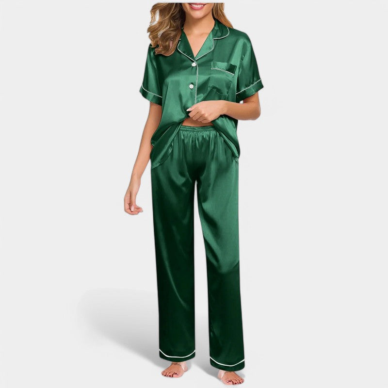 Gleame.-Pyjama-Gleame Pyjama - Luxe satijnen zijden pyjama voor vrouwen